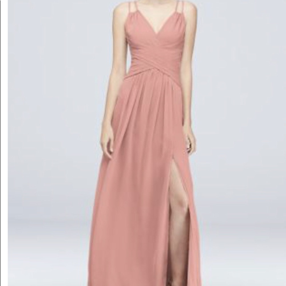 David’s Bridal Long Chiffon dress “ballet” size 4